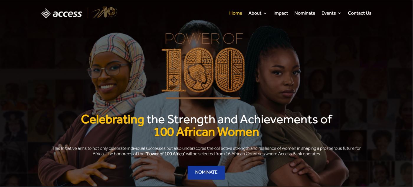 Power of 100 African Women banner